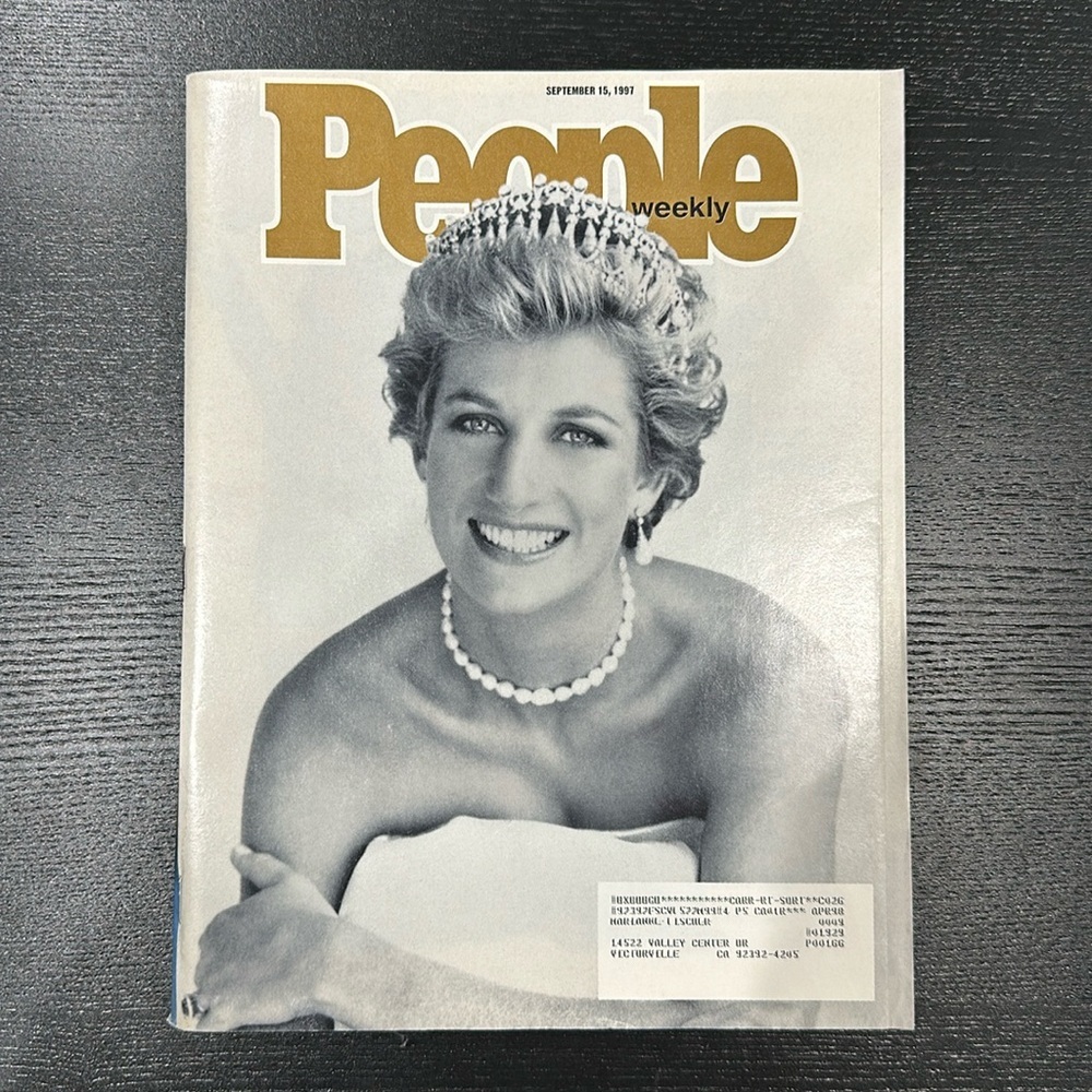 Vintage People Magazine Princess Diana Royal Wedding Cover 1997